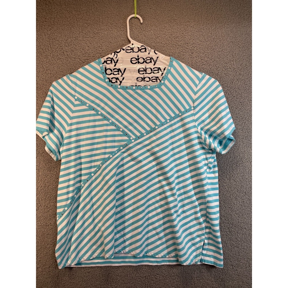 Alfred‎ Dunner Top Womens 2X short  Sleeve Blouse